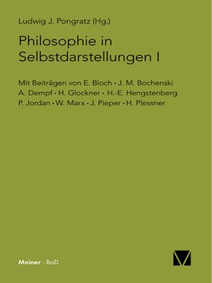 cover image of Philosophie in Selbstdarstellungen I